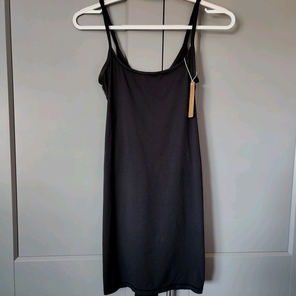 SKIMS Fits Everybody Slip Dress Onyx Black S Small NWT New Mini Cami Smooth